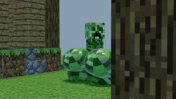 3d 3d_animation animated animated creeper creeper_(minecraft) minecraft minecraft_(series) minecraft_mob shaking_butt tagme twerking zeraniumz