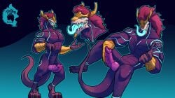 absurd_res anthro aurelion_sol dragon genitals hi_res inviting_viewer knot knotted_penis league_of_legends long_tongue looking_at_viewer male male_anthro multiple_images muscular muscular_anthro muscular_male mythological_creature mythological_scalie mythology penis presenting presenting_penis ridged_penis riot_games scalie tencent thekinkybear tongue tongue_out