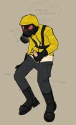 colored cum gas_mask humanoid jerking male male_only military_boots military_uniform penis piggy_(game) pseudopsina roblox sketch torcher_(piggy) uniform