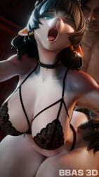 1boy 1boy1girl 1girls anthro bbas_3d bent_over big_ass big_boobs big_breasts big_butt big_thighs choker curvy doggy_style fucked_from_behind fucked_silly furry gloves grabbing_from_behind high_resolution jane_doe_(zenless_zone_zero) leon_scott_kennedy lingerie mayosplash_(modeler) muscular_male piercing resident_evil rough_sex sex standing standing_sex tongue_out zenless_zone_zero