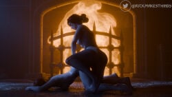 2girls 3d blender futanari shani the_witcher_(series) the_witcher_3:_wild_hunt triss_merigold