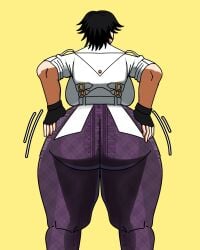 1girls 2025 ass ass_focus ass_up back_view big_ass big_breasts big_butt bubble_ass bubble_butt capcom cleavage curvaceous curvy curvy_female curvy_figure dat_ass dat_butt devil_may_cry dumptruck_ass dumptruck_butt fat_ass fat_butt female female_only fingerless_gloves hands_on_hips hi_res lady_(devil_may_cry) movement_lines ribznsfw short_hair solo solo_female solo_focus thick_ass thick_butt thick_hips