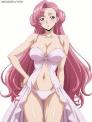1girls code_geass euphemia_li_britannia juwu lingerie pink_hair