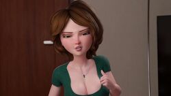 1girls 2021 20s 3d animated aunt aunt_cass big_breasts big_hero_6 breast_jiggle breasts brown_hair cass_hamada cleavage dialogue disney female female_focus frown green_eyes huge_breasts human human_only kittenvox large_breasts light-skinned_female light_skin lipstick male marvel marvel_comics mature_female milf nail_polish necklace neckwear no_watermark older_female pale_skin penis redmoa short_hair solo_focus straight tagme video