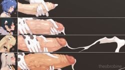 black_hair blonde_hair blue_eyes blue_hair blush blushing_profusely breath breath_cloud closed_eyes closed_mouth cock cock_size_difference comparing comparing_penis cow_bell cow_ears cow_print_bikini cum cum_comparison cum_competition cum_drip cum_projectile cumming effect effects eyes_open fast_strokes futa_masturbation futa_only futanari futanari_masturbation ganyu_(genshin_impact) genshin_impact gloved_hands grey_hair hair_covering_eye hair_covering_eyes hair_over_eyes hair_over_one_eye hand_on_penis hands_on_penis horny huge_cock huge_cumshot jerking jerking_off large_penis light-skinned_female light-skinned_futa liyue_girls long_cumshot long_penis lot_of_cum massive_cock massive_penis masturbating masturbating_futa masturbation mouth_closed navia_(genshin_impact) no_sound onado one_hand_on_penis open_eyes open_mouth penis penis_comparison penis_size_chart penis_size_comparison penis_size_difference precum projectile_cum shenhe_(genshin_impact) shieldshroud size_difference sound sound_edit sounding stroking_cock stroking_own_cock stroking_penis tagme theobrobine tongue_out two_handed_masturbation two_handed_stroking veiny_penis video virility_difference voice voice_acted warning white_body yelan_(genshin_impact)