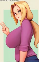 1girls ai_generated blonde_hair breasts bww female huge_ass huge_breasts mature_female tsunade