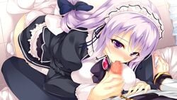 censored chobipero fellatio game_cg long_hair maid oral panties shin_shirogane_no_soleil_reanswer tagme