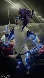 2025 3d_(artwork) 9:16 animatronic anthro artist_name bear black_clothing black_lips black_thong black_underwear blue_eyes candy clothed clothing dessert digital_media_(artwork) erection eyelashes eyewear fan_character featureless_chest femboy fisheye_lens five_nights_at_freddy's food foreskin full-length_portrait genitals glasses glowing glowing_eyes hair hand_on_hip hi_res holding_candy holding_food holding_lollipop holding_object humanoid_genitalia humanoid_penis lips lollipop lollipop_in_mouth looking_at_viewer machine male mammal motorcycle night outside penis portrait purple_hair road robot robot_anthro scottgames short_hair solo standing teal_eyelids text thong topless topless_anthro topless_male type_09 underwear vehicle wearing_glasses white_body white_penis wide_hips