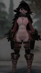 animal_ears animated anthro breasts furry mp4 tagme unity_(engine) video vrchat vrchat_avatar