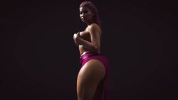 1girls 3d ass big_ass big_breasts breasts celebrity dark-skinned_female dark_skin female female_only large_breasts nicki_minaj pink_hair real_person rozlinhelms solo thick_thighs