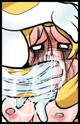 adventure_time adventure_time:_fionna_&_cake cake_the_cat crying cum_in_mouth cum_in_nose fionna_campbell fionna_the_human_girl forced forced_oral futa_on_female futanari looking_at_viewer no_mercy raped_female runny_makeup worms_heads