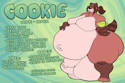 2026 anthro balls belly big_balls big_belly big_moobs big_penis brown_body brown_fur canid canine cookie_(ruffythelion) english_text fur genitals hi_res huge_balls huge_belly huge_moobs huge_penis hyper hyper_balls hyper_genitalia hyper_penis leaf male mammal model_sheet moobs morbidly_obese morbidly_obese_anthro morbidly_obese_male navel nude nude_anthro nude_male obese obese_anthro obese_male overweight overweight_anthro overweight_male penis profanity raccoon_dog ruffythelion solo tanuki text