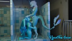 16:9 3d_(artwork) 4k absurd_res anthro aquatic asian_mythology avian balls beak bird blue_body blue_fur blue_hair breasts claws digital_media_(artwork) disney dragon duo east_asian_mythology eastern_dragon erection feathers fellatio fur futanari genitals gynomorph gynomorph/male hair hand_on_head hi_res horn intersex intersex/male male mammal mythological_creature mythological_scalie mythology nipples nude oral penetration penile penis raya_and_the_last_dragon ryan_(ryantheavian) ryantheavian scalie sex sisu_(ratld) tail widescreen wings