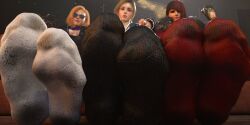 3girls anna_williams ariasor feet female female_only foot_fetish foot_focus lidia_sobieska nina_williams socks soles tekken tekken_8 toes