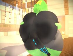1boy 1girls big_ass big_breasts big_butt bigger_ass black_body black_skin blocky_head breasts clothed_female_nude_male confused curvy_female curvy_male eating_ass hair hb_(hb_the_ender) hbtheender huge_ass huge_breasts huge_butt minecraft nude_male slimer_(stemingbunbun) tagme thick_thighs tongue_in_anus tongue_in_ass wide_hips