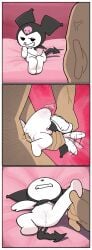 2koma 3panels annoyed_expression comic cum_in_pussy dubious_consent forced_sex kuromi snarky tagme vaginal_penetration