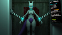 2014 3d annonguy breasts female furry giovanni hi_res high_resolution highres mewtwo nintendo nipples no_humans nude pokemon pokemon_(species) pokephilia pose solo video_games wolvalix