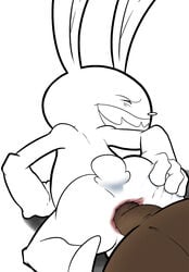 anal balls canine grin jerseydevil lagomorph male mammal max_(sam_and_max) multiple_males penis rabbit sam_(sam_and_max) sam_and_max yaoi