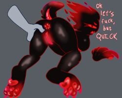 anus ass black_body madness_combat male male_only red_anus red_eyes red_mouth red_paws red_pussy sunnypawsy the_auditor trans_(lore) trans_man trans_man_(lore) transmasc