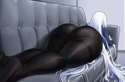 1girls 2026 2d 2d_(artwork) ass back back_view behind behind_view big_ass big_butt black_legwear butt clothed clothing color colored digital_media_(artwork) female female_only fully_clothed hair hi_res legs legwear long_hair lying_on_stomach oc original original_character reference_image socks sofa solo thick_ass thick_thighs thighhighs thighs viewed_from_behind white_hair