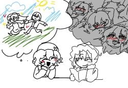 artist_request chara daydreaming fantasizing female_frisk frisk male_chara marriage multiple_positions sex_dream storyshift storyshift_chara undertale