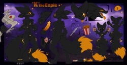 2026 absurd_res animal_genitalia anthro balls biped butt casualties:_unknown claws digital_drawing_(artwork) digital_media_(artwork) erection expie_(gunsawian) feet fingers front_view fur genitals gunsawian hi_res looking_at_viewer magenta7 male nude nude_anthro nude_male paws penis rear_view scar sheath smile solo standing tail teeth toes tongue
