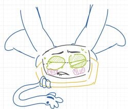 biting_own_lip holding_down objectum smarty_pants_(toy_story) sweat sweating tagme toy_story toy_story_5