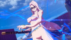 3d arc_system_works big_breasts completely_nude completely_nude_female dnf_duel dungeon_and_fighter glasses katana large_breasts long_hair mature_female mod nude nude_female nude_mod pink_hair pussy red_eyes spectre_(dnf_duel) sunglasses sword swordswoman vagina