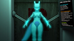 2014 3d annonguy breasts female furry giovanni hi_res high_resolution highres mewtwo nintendo nipples no_humans nude pokemon pokemon_(species) pokephilia pose solo video_games wolvalix