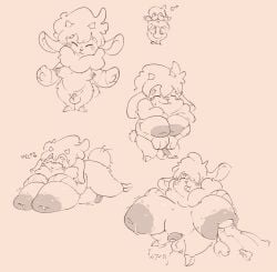 anthro areola asking_for_help badger balls big_breasts blush bodily_fluids bovid breast_growth breast_play breast_suck breasts busty_boy_(lore) caprine duo english_text floppy_ears fur gender_symbol genital_fluids genitals growth gynomorph heart_symbol hi_res horn huge_breasts hybrid intersex inverted_nipples lactating lying male male_(lore) male_symbol mammal mephitid milk monochrome mustelid musteline nipples nude on_front open_mouth penis pinnip_(pinnipip) pinnipip precum precum_on_ground puffy_nipples sheep short_tail skunk smile standing sucking sweat symbol tail text