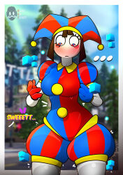 2026 2d 2d_(artwork) 2d_artwork artist_logo artist_name beanontoast big_breasts clown clown_girl fortnite jester light-skinned_female pomni_(the_amazing_digital_circus) the_amazing_digital_circus thick_thighs