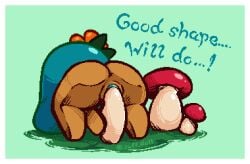 ass ass_focus bent_over big_ass blue_hair cookie_run cookie_run_kingdom cookie_run_ovenbreak long_hair mushroom mushroom_penis nude nude_female object_insertion pussy rear_view soff_doll tagme text tiger_lily_cookie vaginal_penetration