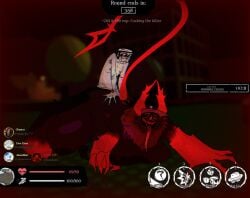 1boy1girl big_ass big_breasts chance_(forsaken) demon_girl forsaken_(roblox) guest_666_(forsaken) roblox size_difference slutmoth tagme