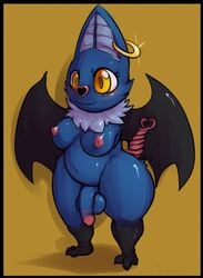 1futa anthro balls bat blush breasts chubby color dickgirl ear_piercing flaccid futa_only futanari intersex nintendo nude penis piercing pokemon solo standing swoobat swushi thick_thighs video_games wide_hips wings wyntersun yellow_eyes