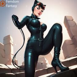 ai_generated bondage catwoman dc_comics dominant_female domination femdom femdomfantasyai whip