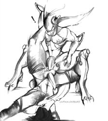 2boys android captain_starburst cum cum_in_ass cum_inside dragon furry furry_only gay machine male mechanical monochrome muscles nipples penis robot scalie sex spreading testicles text