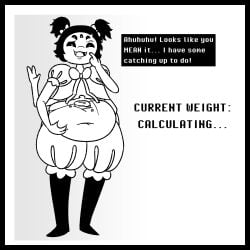 black_and_white chubby fat muffet spider_girl tagme undertale