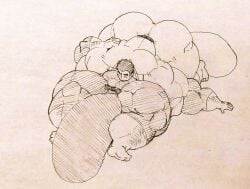 balls bara big_balls big_muscles big_penis bulge flaccid gay hyper_balls hyper_bulge hyper_penis male male_only monochrome muscles muscular nionionionioooo penis