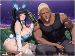 1boy 1boy1girl 1girl 1girls age_difference ai_generated bewitching_thighs blonde_hair blue_hair bunny bunny_costume bunny_ears bunny_girl bunny_tail bunnysuit casino casino_table cheating cheating_(relationship) cheating_girlfriend cleavage dark-skinned_male dark_skin glowing_eyes height_difference high_resolution highres hinata_hyuuga large_ass large_breasts naruto naruto:_the_last naruto_(series) naruto_shippuden no_pupils ponytail purple_hair raikage tagme thick_ass thick_thighs toned_body toned_male voluptuous voluptuous_female yametastudio