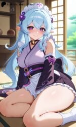 ai_generated genshin_impact lay-oreo light_blue_hair tagme thick_thighs yumemizuki_mizuki