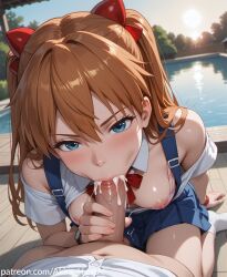 ai_generated akira_hentai asuka_langley_sohryu blowjob cum_in_mouth cum_inside fellatio fellatio_pov handjob holding_dick holding_penis inviting inviting_to_oral leaking_cum neon_genesis_evangelion patreon_link patreon_reward patreon_username red_hair school school_uniform schoolgirl_uniform sucking_penis twintails