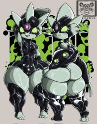 2girls alien alien_girl ben_10 big_ass big_butt bubble_ass bubble_butt chaquetrix ditto_(ben_10) duplicated_character female female_focus grey_body large_ass large_butt liltaiga4 looking_at_viewer small_breasts