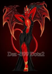 breasts breasts breasts demon dota_2 horny queen_of_pain red_skin