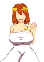 big_breasts dress female_frisk flowerfell frisk undertale