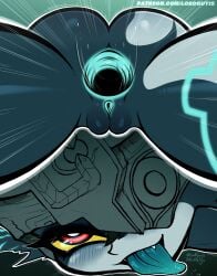 1girls ahe_gao anal anal_sex anus ass ass_focus blue_tongue close-up glowing_genitalia glowing_markings glowing_pussy imp imp_midna invisible_penis lordguyis midna multicolored_body oerba_yun_fang patreon patreon_url pussy red_eyes snaggle_tooth the_legend_of_zelda tongue tongue_out twilight_princess yellow_sclera
