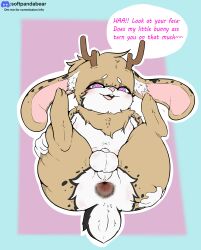 absurd_res anthro evvy feral hi_res lagomorph leporid male male/male mammal rabbit softpandabear solo