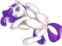 anus ass equine female friendship friendship_is_magic horn horse mammal my_little_pony pony pussy rarity_(mlp) solo straight_hair unicorn