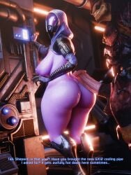 1boy 1girls 3d 3d_(artwork) alien alien/alien alien_boy alien_girl alien_humanoid ass big_ass big_breasts big_butt big_cock big_penis bigger_male breasts cock cum erect_penis erection female krogan larger_male male mass_effect penis precum quarian securaart shorter_female smaller_female tali'zorah_nar_rayya urdnot_wrex