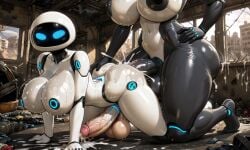 ai_generated anal anal_sex cum cum_in_ass eve_(wall-e) futanari wall-e