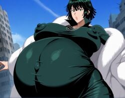 1girls 2d ai_generated big_belly big_breasts black_hair blunt_bangs bob_cut breast_focus breasts busty busty_female closed_mouth clothed clothing covered_collarbone dress erect_nipples_under_clothes eyebrows eyelashes facing_viewer female female_focus female_only fingernails front_view fubuki_(one-punch_man) green_dress green_eyes green_hair hands_on_own_stomach hands_on_stomach high_collar high_resolution highres impossible_clothes impossible_dress large_breasts light-skinned_female light_skin lips long_sleeves looking_at_viewer niduscharger nipple_bulge no_bra one-punch_man pink_lips pregnant pregnant_belly pregnant_female shiny_clothes shiny_hair shiny_skin short_hair simple_background skin_tight smile solo solo_female solo_focus standing taut_clothes taut_dress thin_eyebrows tight_clothing tight_dress turtleneck_dress v-shaped_eyebrows waifu white_background